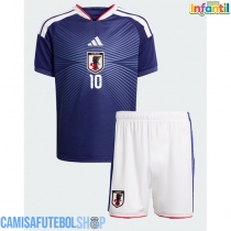 Camisa de time de futebol Japão Ritsu Doan #10 Replicas 1º Equipamento Infantil Mundo 2026 Manga Curta (+ Calças curtas)
